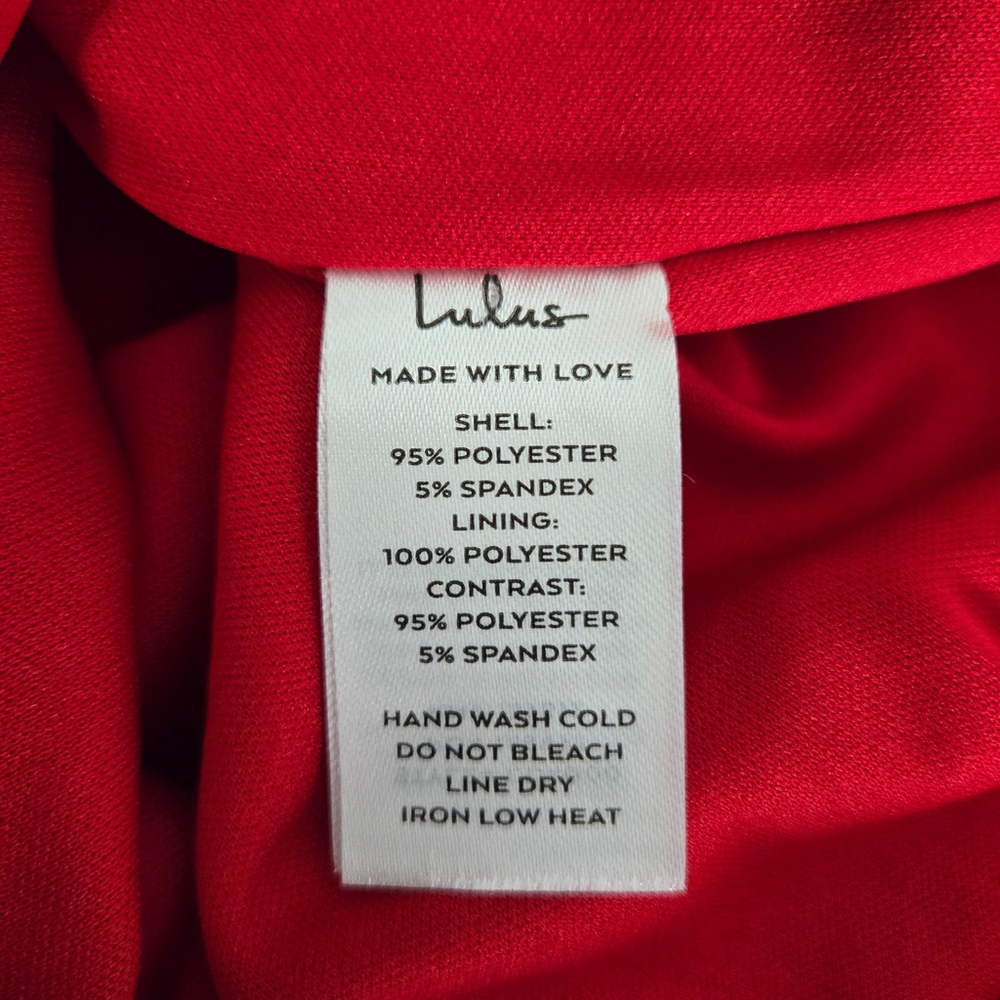 Lulus Womens Velvet Maxi Dress Size M Red Cocktail Glam Occasion Vamp Event NWT - Picture 6 of 8